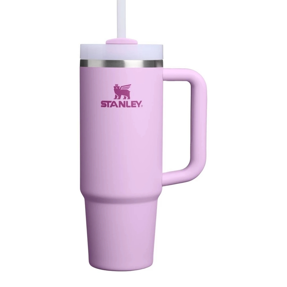 Stanley Lavender Pink Stainless Steel Travel Tumbler with Handle and Straw